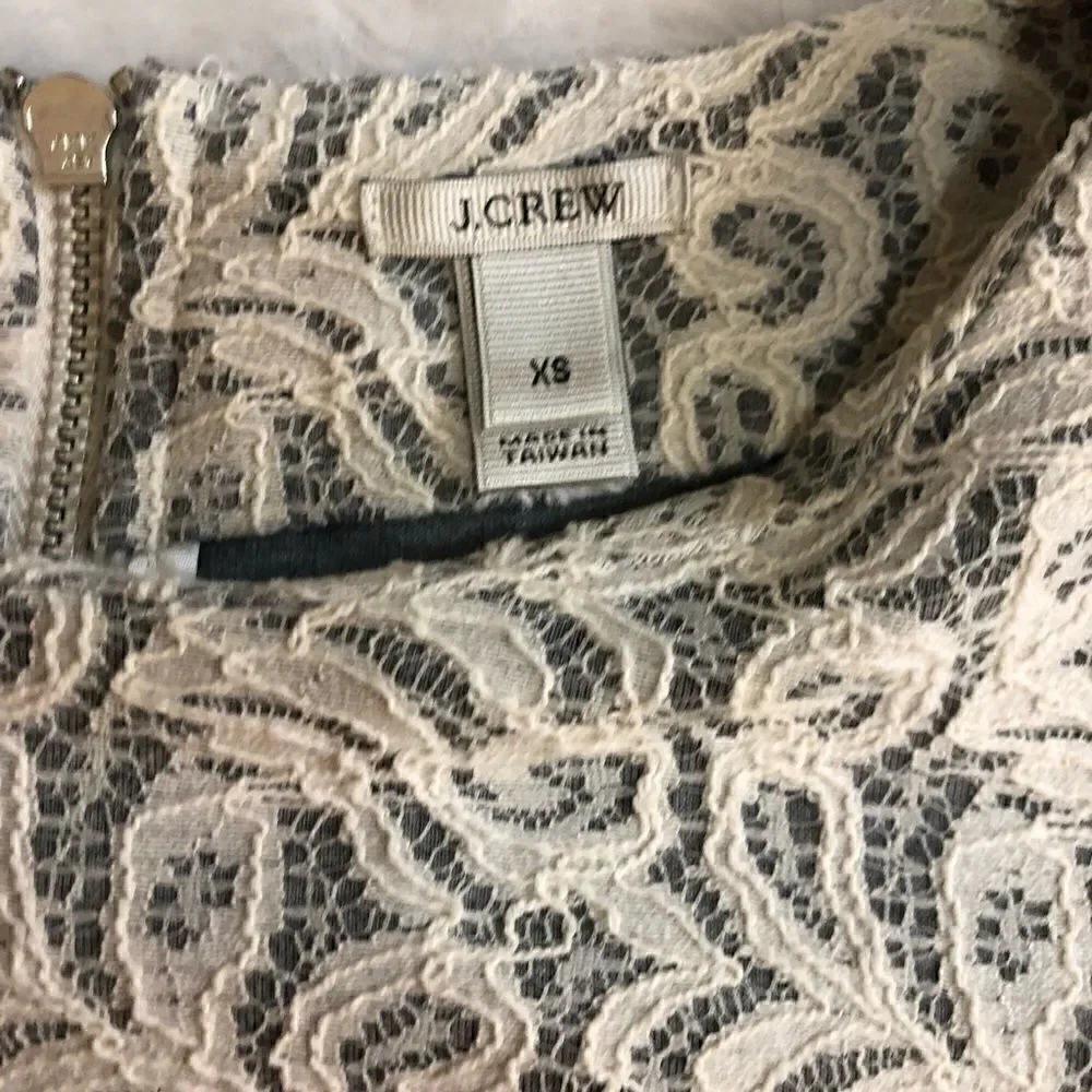 J.Crew lace peplum top
